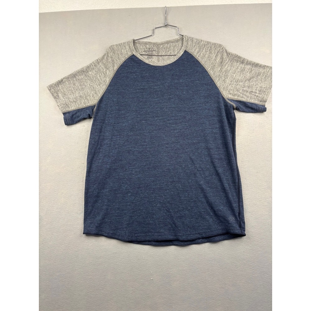 American Eagle Active Flex Raglan T-Shirt Mens XL Navy Gray Short Sleeve Tee